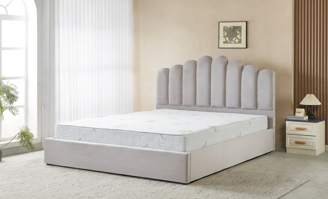 Set KJB5462 cu Saltea Bonell Aloe Vera și Somieră Rabatabilă, 160x200, Gri 2