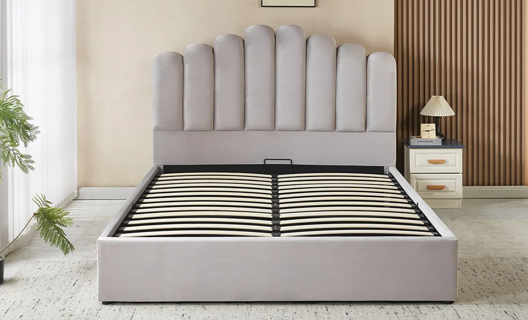 Set KJB5462 cu Saltea Bonell Aloe Vera și Somieră Rabatabilă, 160x200, Gri 5
