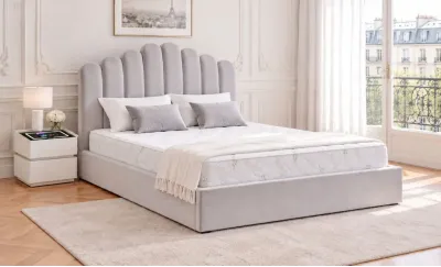 Set KJB5462 cu Saltea Bonell Aloe Vera și Somieră Rabatabilă, 160x200, Gri