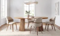 Set Masă Living KJT4398 Extensibilă cu 4 Scaune JY6415X-M