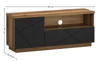 Comodă TV Orient B Delano Dark, Negru Soft-touch 2