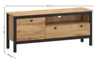 Comodă TV Palmer B Stejar Wotan, Negru 2