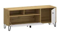 Comodă TV Sorrento B Stejar Artisan, Alb Mat 3