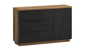 Comodă Orient E Delano Dark, Negru Soft-touch