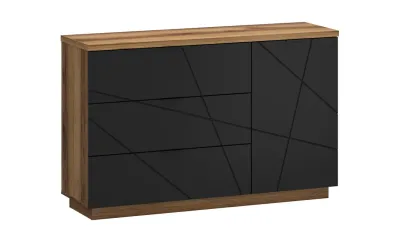 Comodă Orient E Delano Dark, Negru Soft-touch