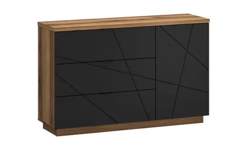 Comodă Orient E Delano Dark, Negru Soft-touch