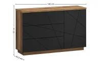 Comodă Orient E Delano Dark, Negru Soft-touch 2