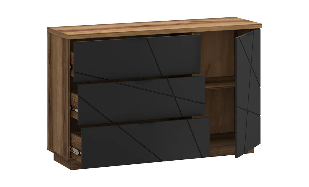 Comodă Orient E Delano Dark, Negru Soft-touch 3