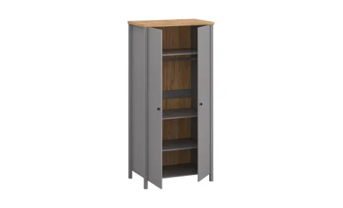 Dulap Melini F Gri Ardezie, Stejar Artisan
