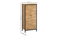 Dulap Palmer F Stejar Wotan, Negru 2