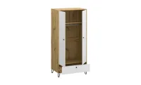 Dulap Sorrento F Stejar Artisan, Alb Mat 3