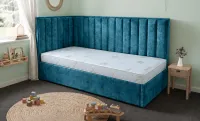 Pat Tapițat de Colț Klaus 90x200, Mexico 140, Albastru