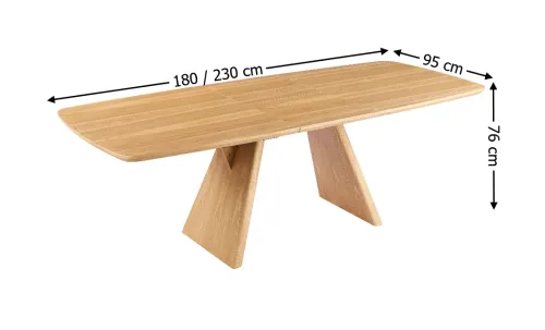 Masă Living Extensibilă DTW1002, Natur
