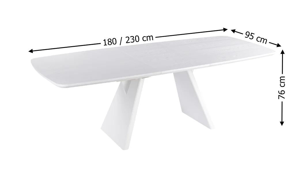 Masă Living Extensibilă DTW1002, Albă 2