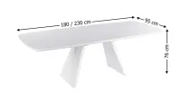 Masă Living Extensibilă DTW1002, Albă 2