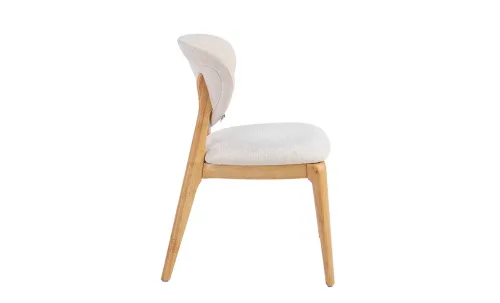 Set Masă Living Extensibilă DTW1002 Natur cu 6 Scaune DCW2703 CF Bej