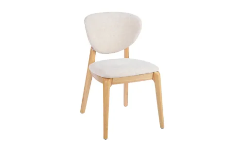 Set Masă Living Extensibilă DTW1002 Natur cu 6 Scaune DCW2703 CF Bej