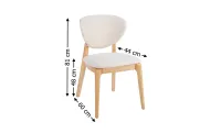 Set Masă Living Extensibilă DTW1002 Natur cu 6 Scaune DCW2703 CF Bej 3