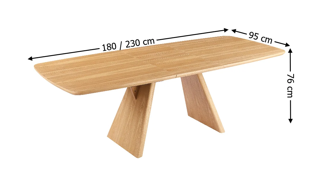 Set Masă Living Extensibilă DTW1002 Natur cu 6 Scaune DCW2703 CF Bej 8