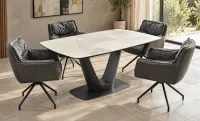 Set Masă Extensibilă CT111 cu 4 Scaune KJC389 Gri