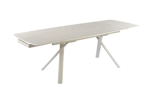 Masă Living Extensibilă DTM0415 cu Blat Ceramic, Bej
