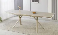 Masă Living Extensibilă DTM0415 cu Blat Ceramic, Bej 4