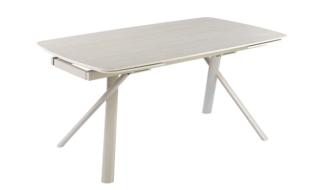 Masă Living Extensibilă DTM0415 cu Blat Ceramic, Bej