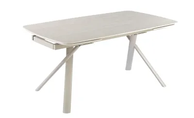 Masă Living Extensibilă DTM0415 cu Blat Ceramic, Bej