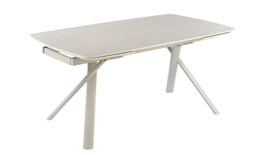 Masă Living Extensibilă DTM0415 cu Blat Ceramic, Bej