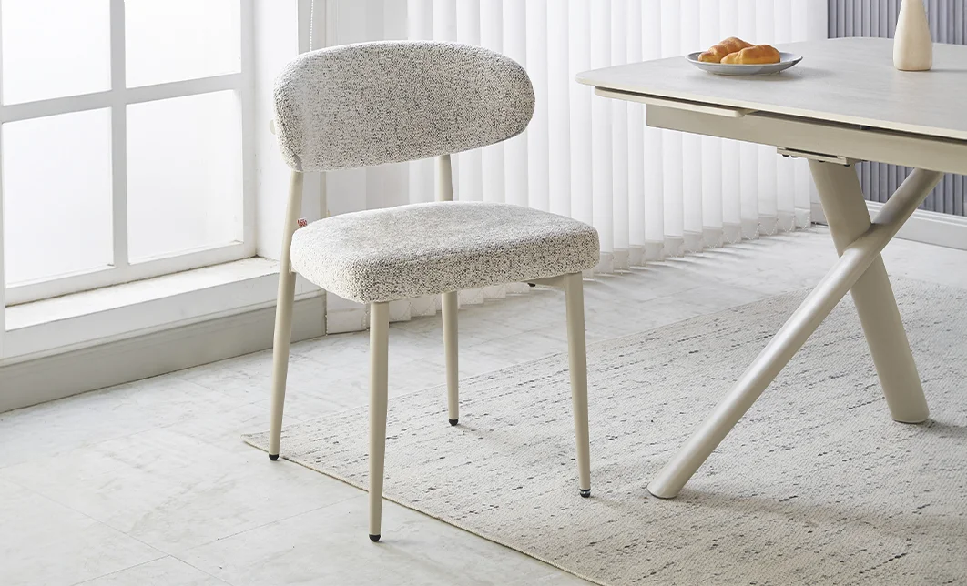 Scaun Living DCM0524 CF Gri cu Picioare Bej