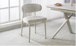 Scaun Living DCM0524 CF Gri cu Picioare Bej