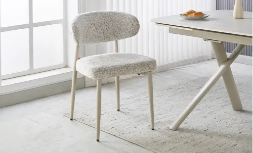 Scaun Living DCM0524 CF Gri cu Picioare Bej
