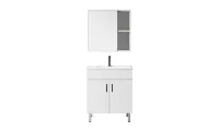 Set Mobilier Baie KJBS-P007-80 Alb cu Lavoar și Oglindă 2