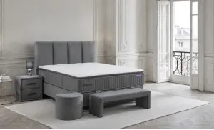 Pat Tapitat Confort PED Gri 160x200