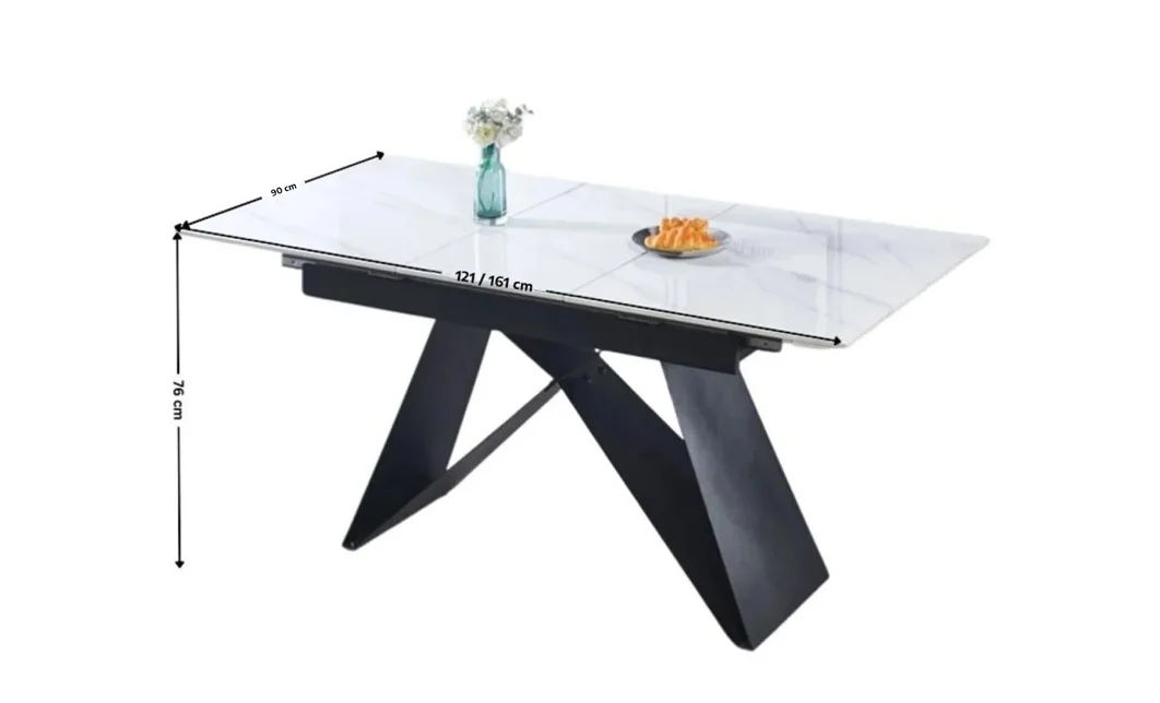 Masa Living  Extensibila Blat Ceramic Alb KJT417 1