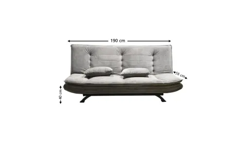Canapea Extensibilă Almera, Gri, KJS21109