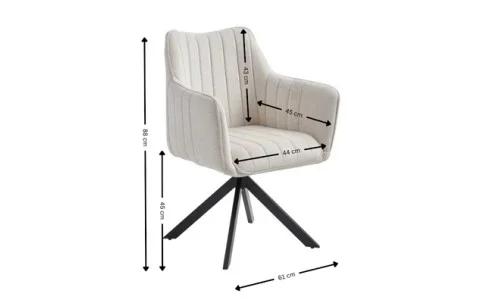 Scaun Living Tapitat KJC385 Bej