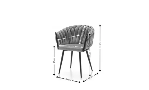 Scaun Living Tapitat KJC11 Gri