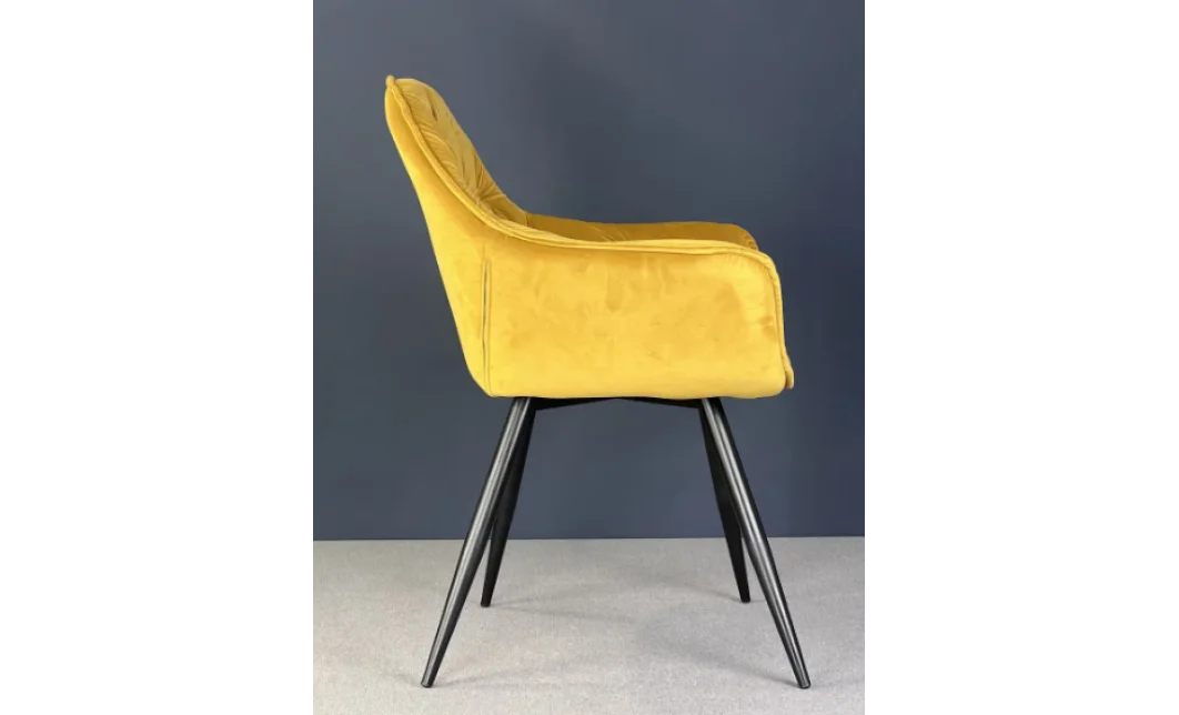 Scaun Living Tapițat KJC38 Galben 6