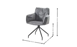 Scaun Living Tapitat KJC389 Gri