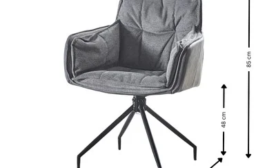 Scaun Living Tapitat KJC389 Gri