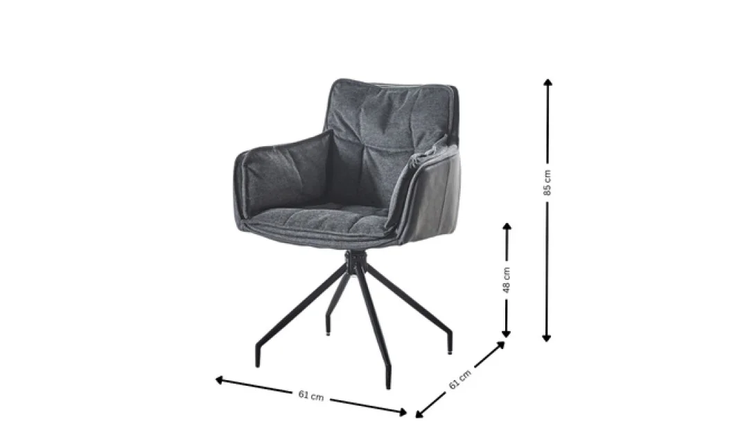 Scaun Living Tapitat KJC389 Negru 1