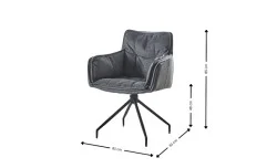 Scaun Living Tapitat KJC389 Negru