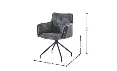 Scaun Living Tapitat KJC389 Negru