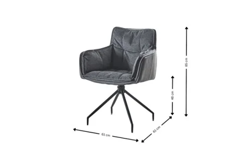 Scaun Living Tapitat KJC389 Negru