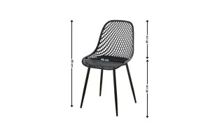 Scaun PP210MH Plastic Negru