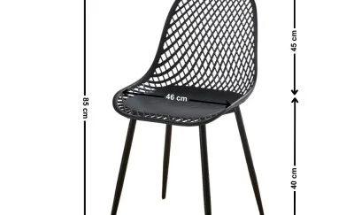 Scaun PP210MH Plastic Negru