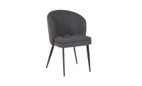 Set Masă Living Extensibilă DTM0101 Blat Ceramic Gri cu 4 Scaune DCM0102CF Gri