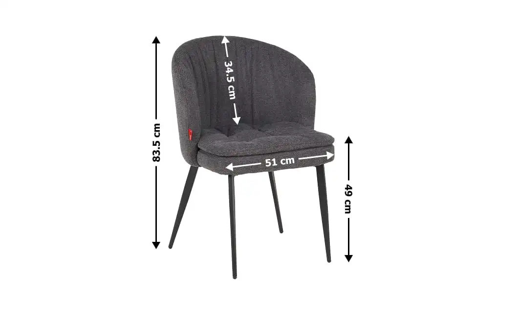 Set Masă Living Extensibilă DTM0101 Blat Ceramic Gri cu 4 Scaune DCM0102CF Gri