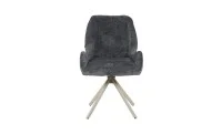 Set Masă Living Extensibilă Bej DTM0405CS Blat Ceramic cu 6 Scaune Rotative DCM0104CS Gri